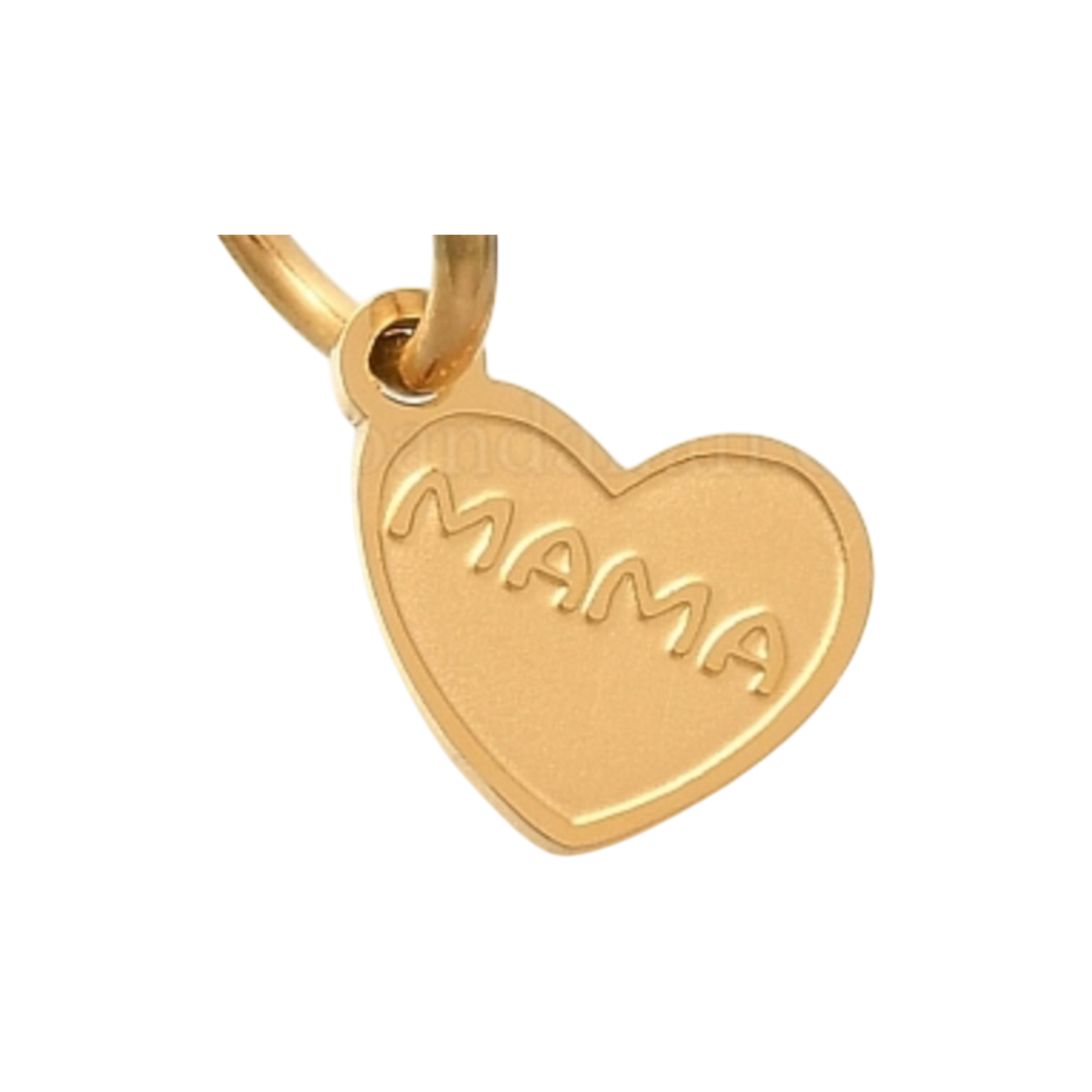 gold mama heart pendant charm