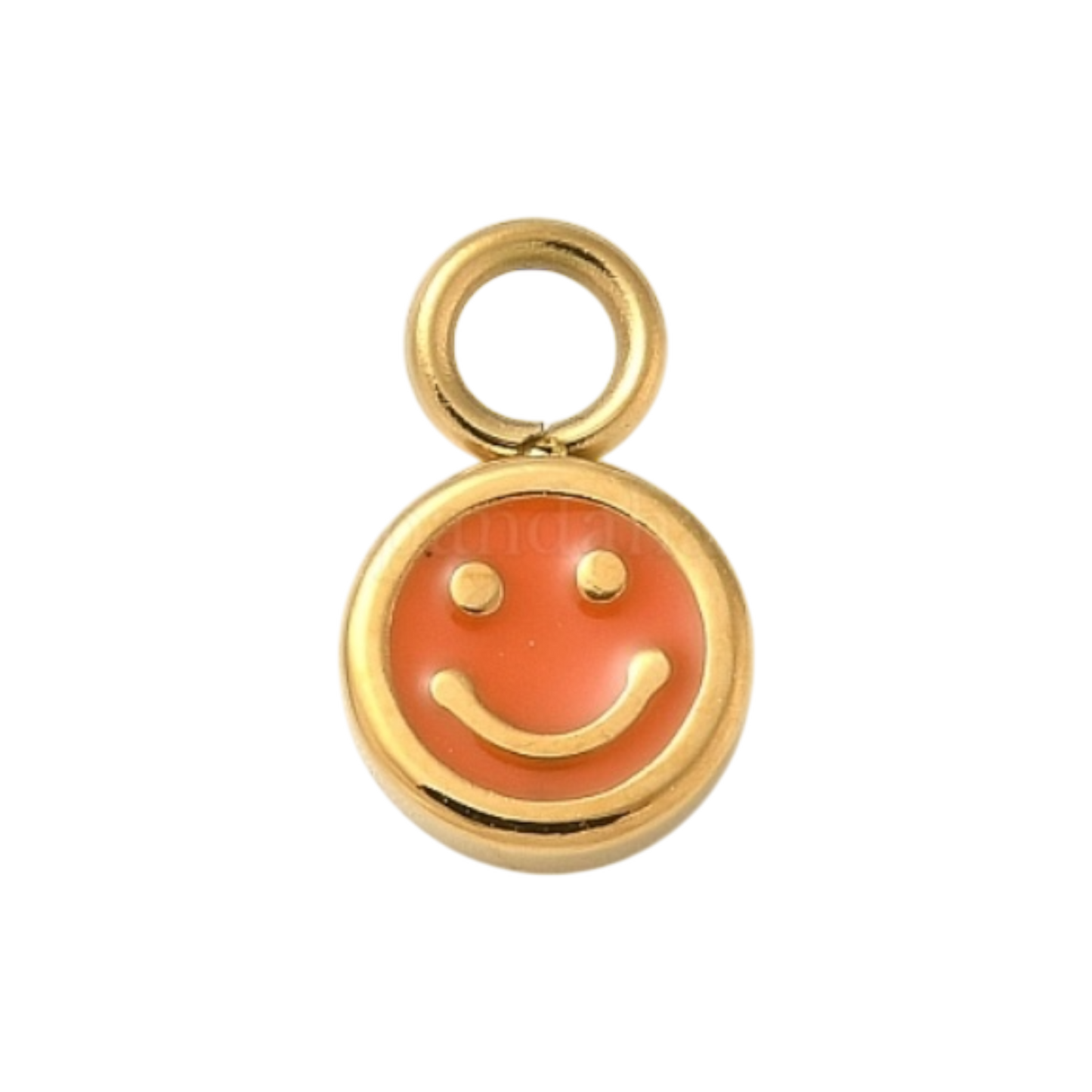 orange smiley face charm