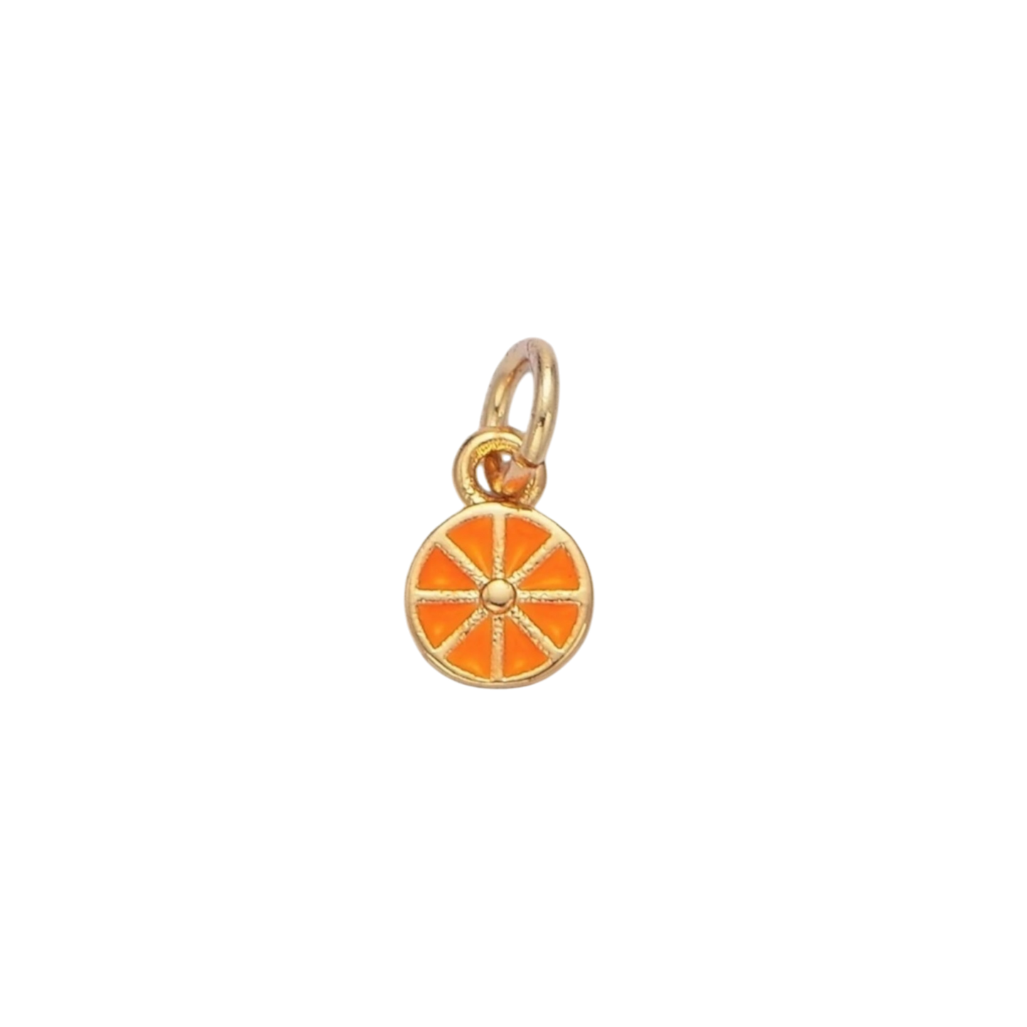 gold orange slice charm