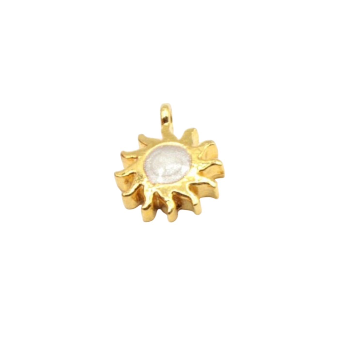 gold and white sun charm (2)