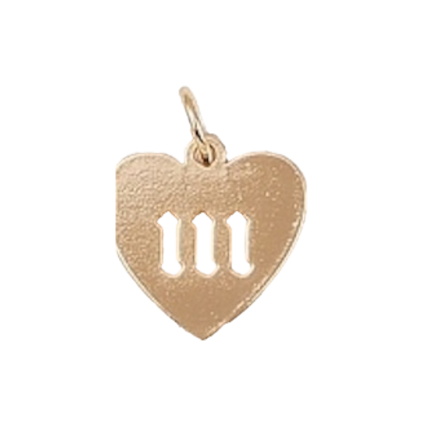 angel number heart charm (111)