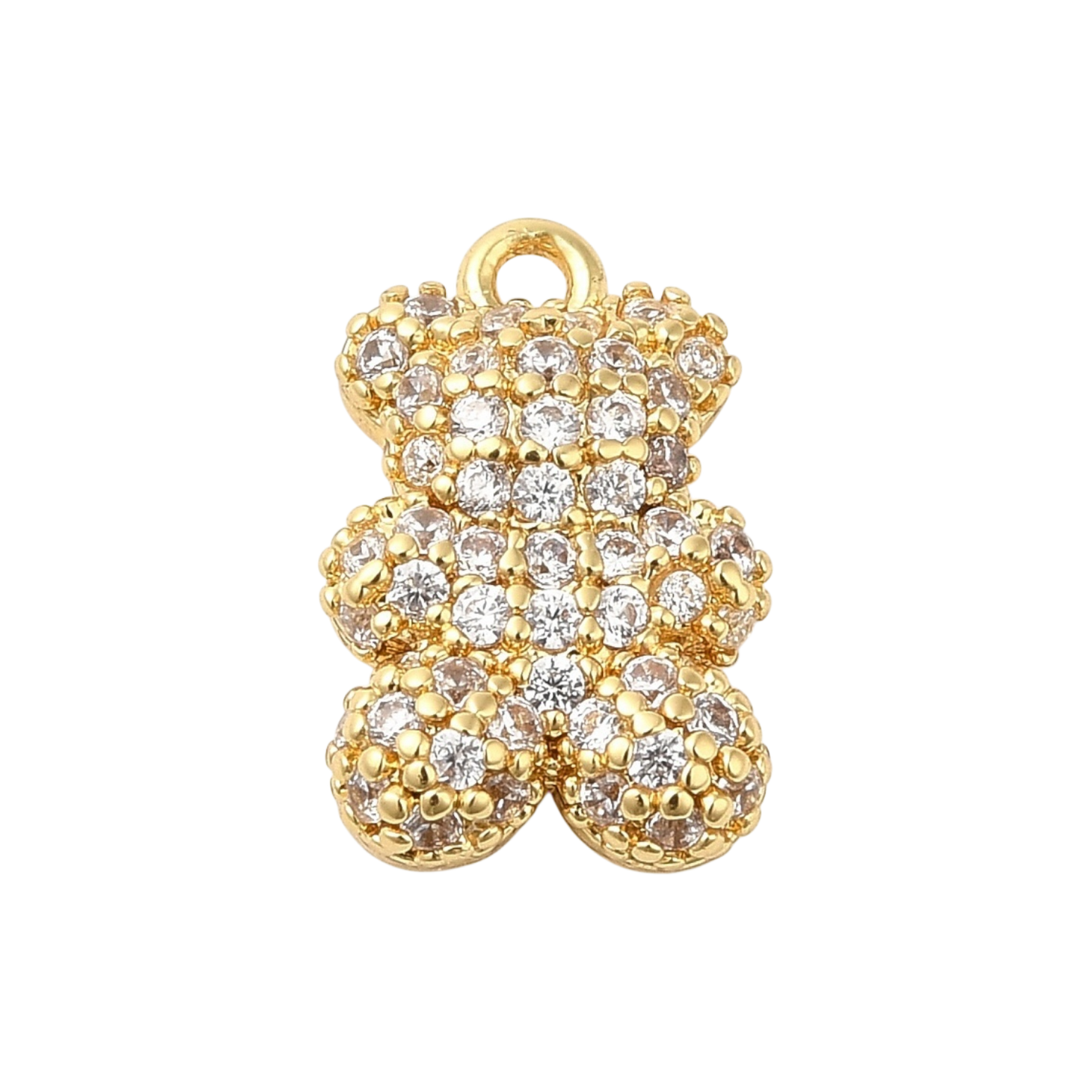 teddy bear charm rhinestone