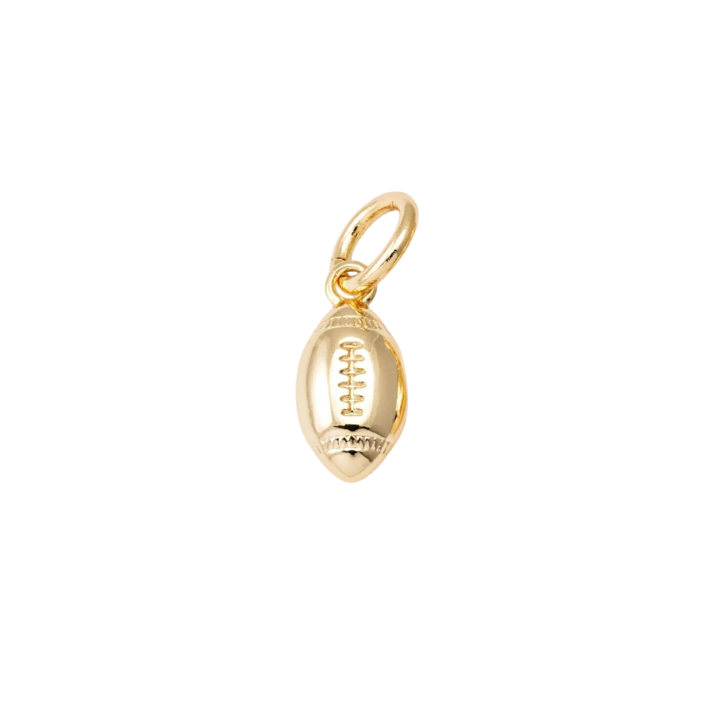 gold football charm mini