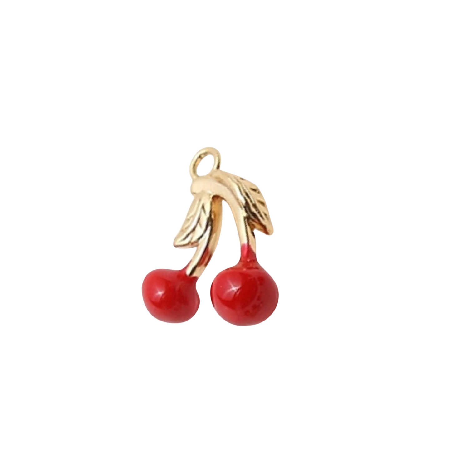 gold cherry charm (stainless steel)