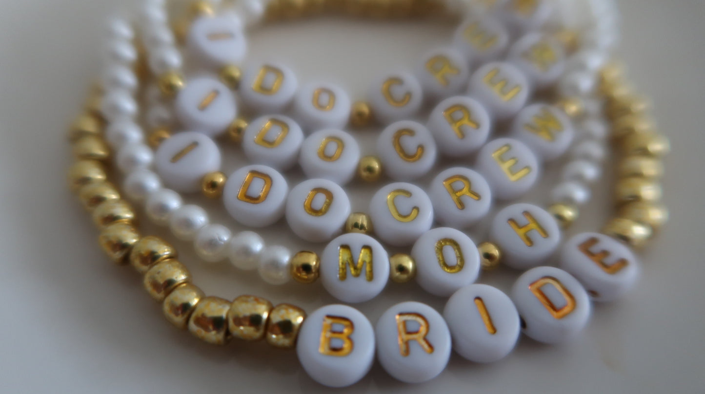 the bridal party beaded bracelet set