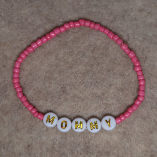 mommy bracelet in pink