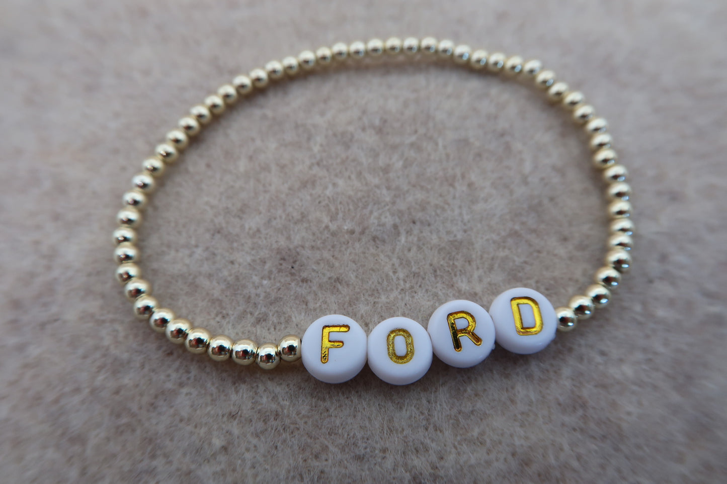 custom 14k gold filled beaded bracelet