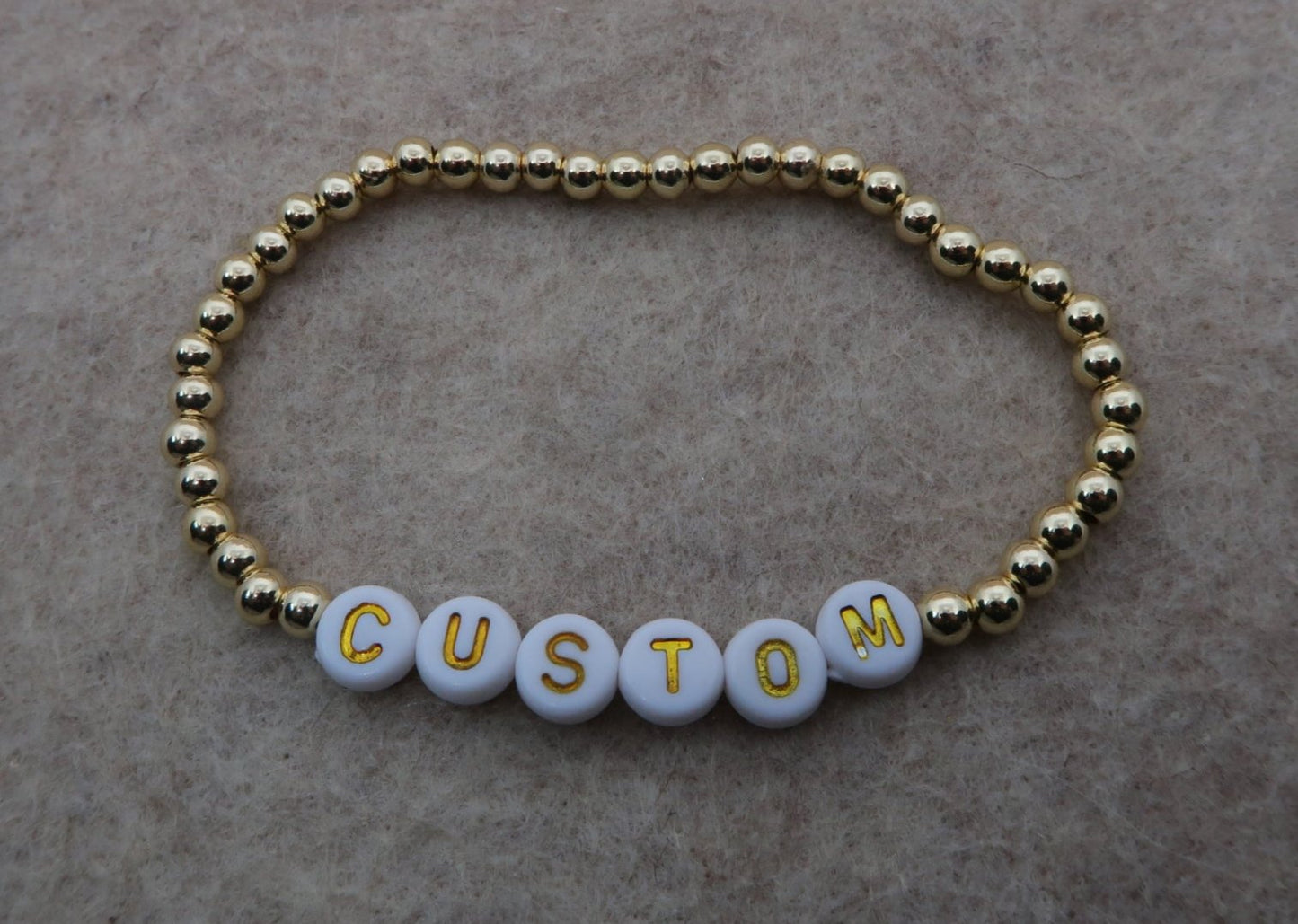 custom 14k gold filled beaded bracelet