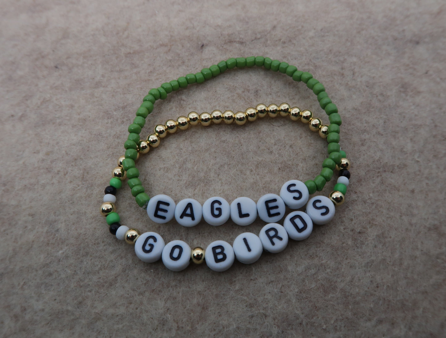 the nfl football beaded bracelet stack