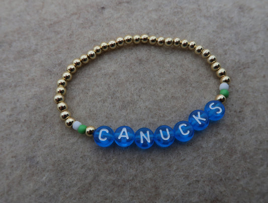 the canucks bracelet in blue