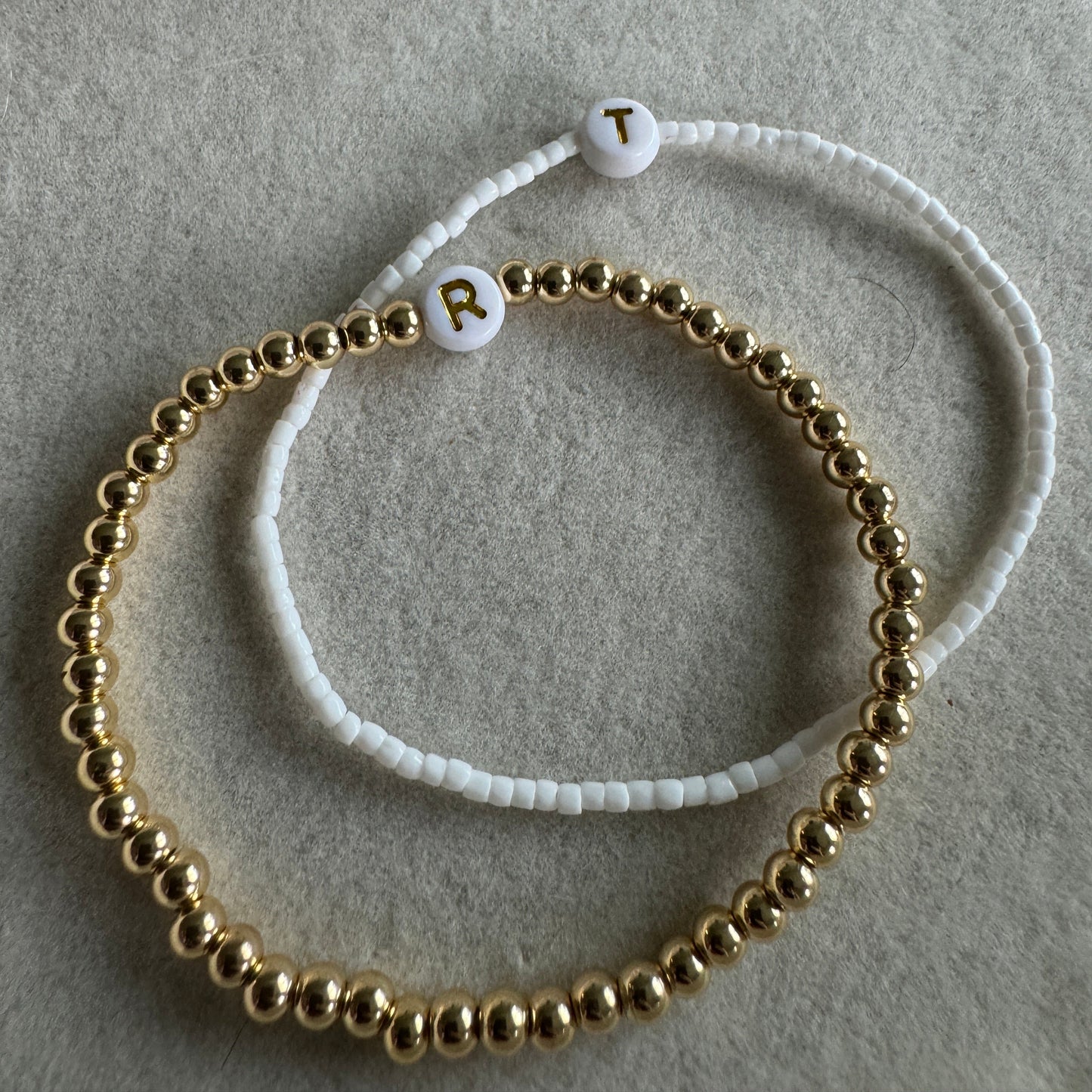 custom initial bracelet in gold *14k gold filled*