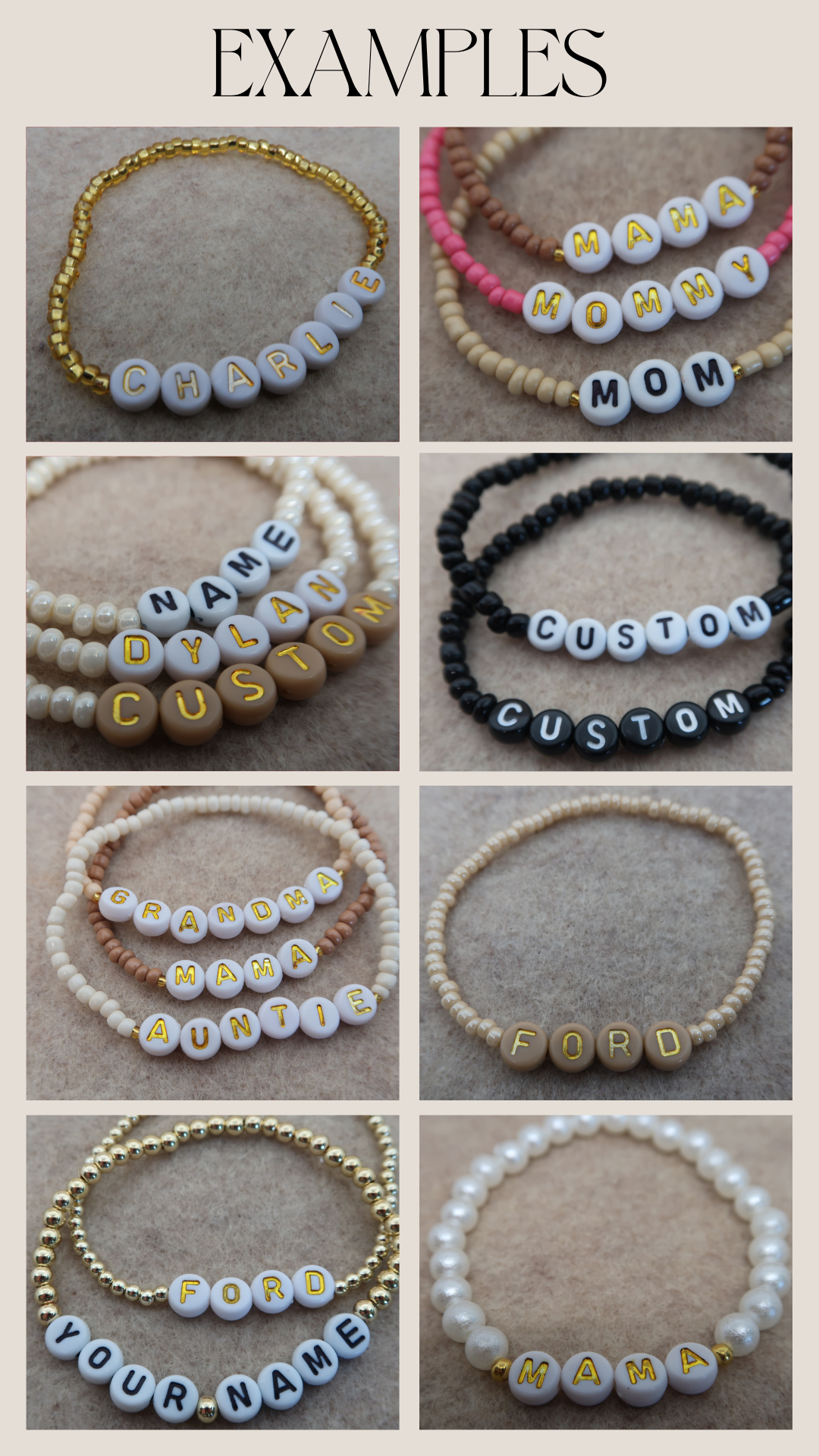 custom beaded bracelet
