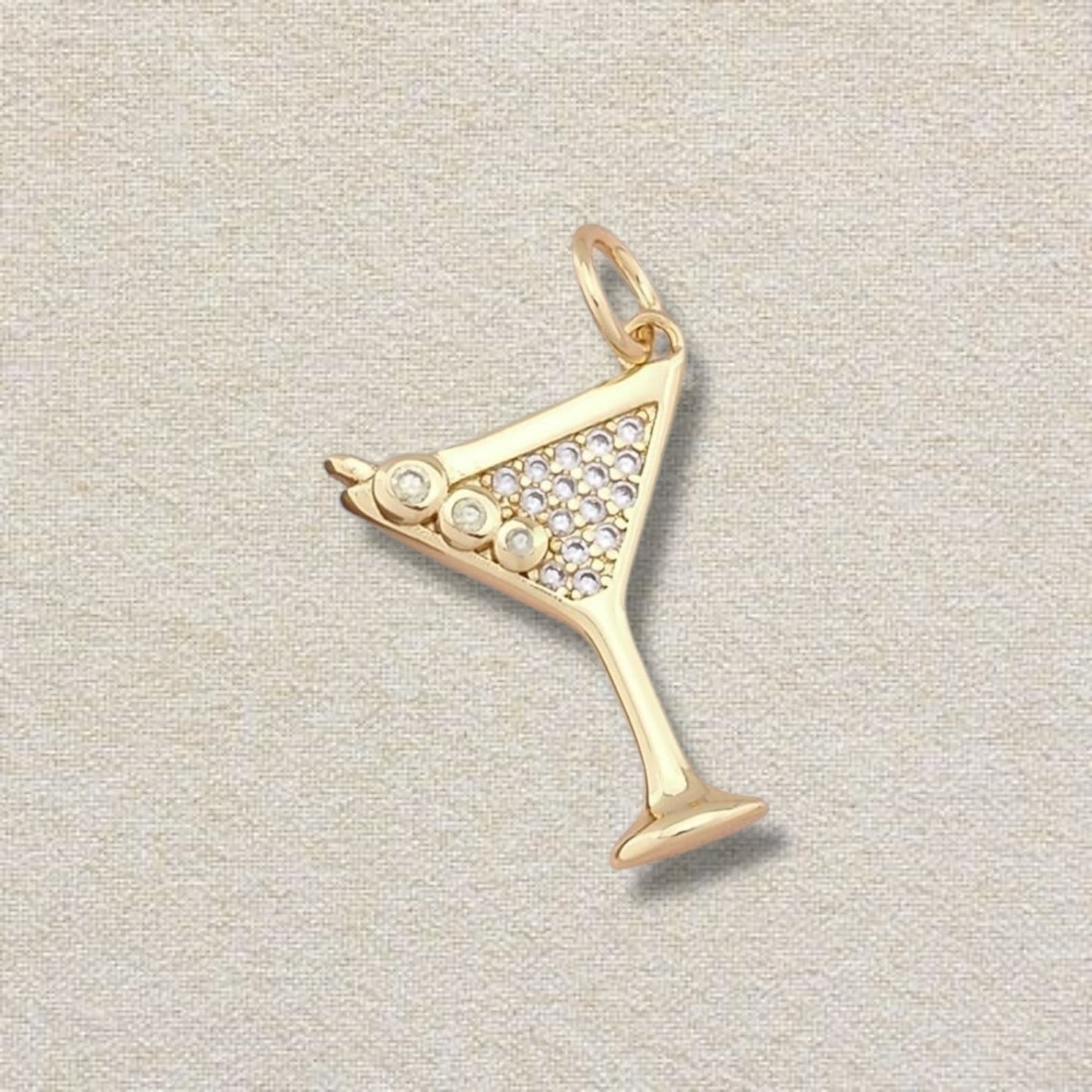 gold dirty martini charm