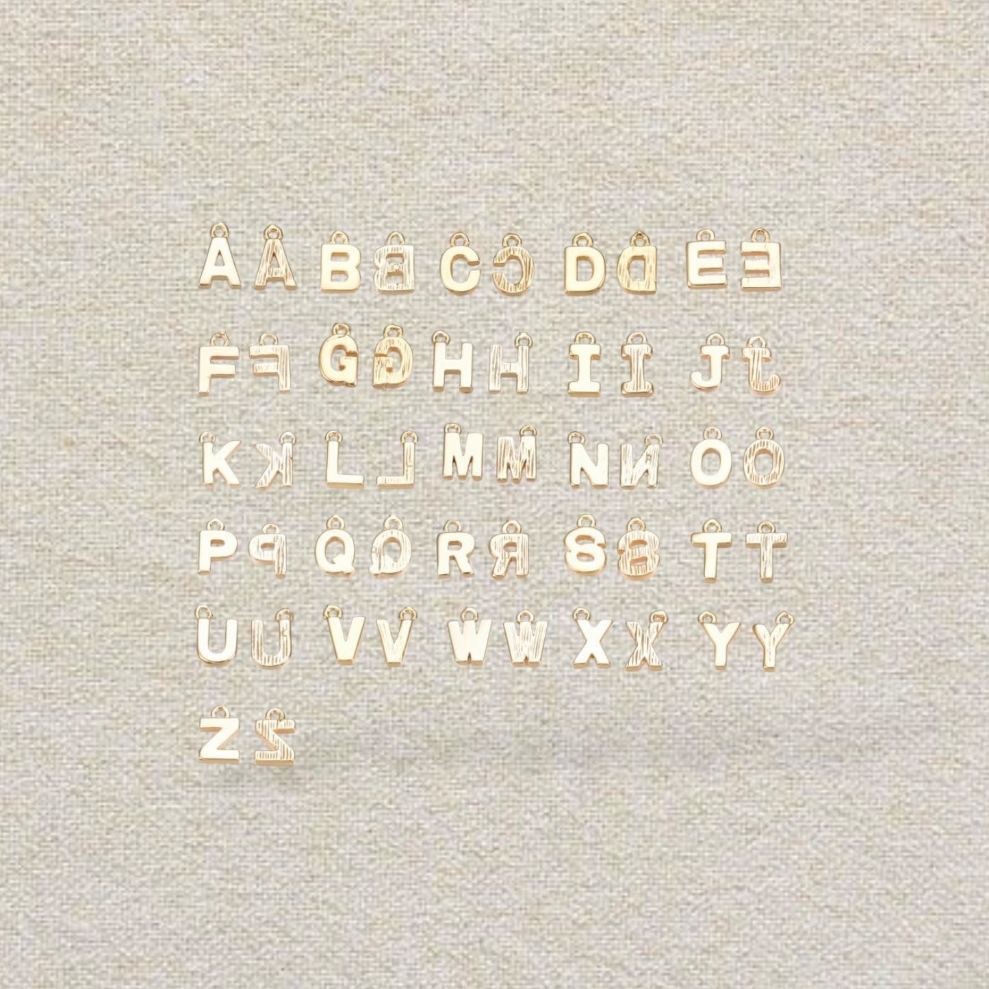 gold letter initial charm (2)