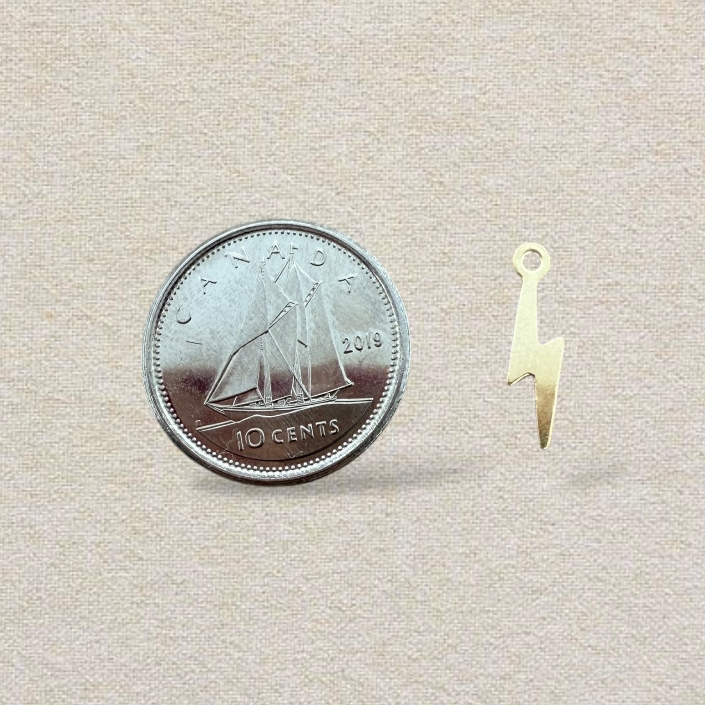 *14k gold filled* lightning bolt charm