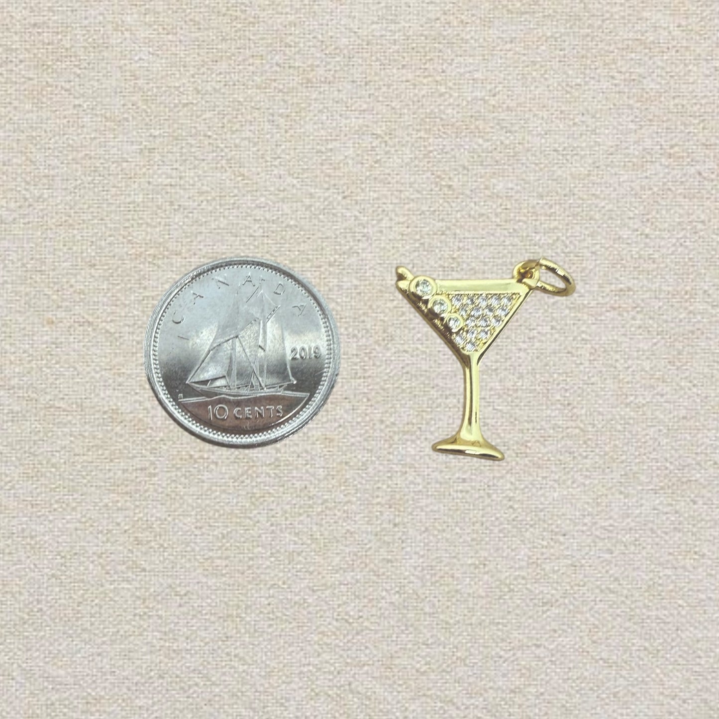 gold dirty martini charm