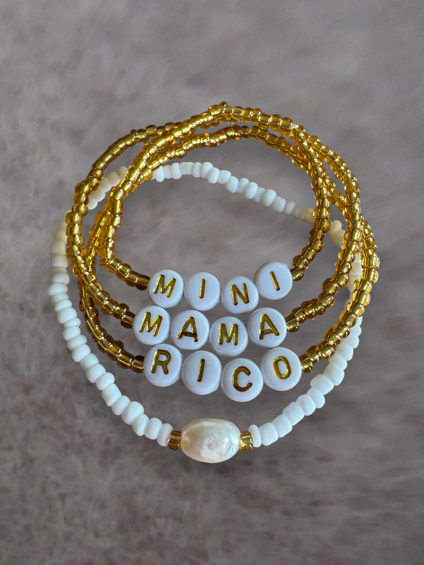 the mama bracelet in gold
