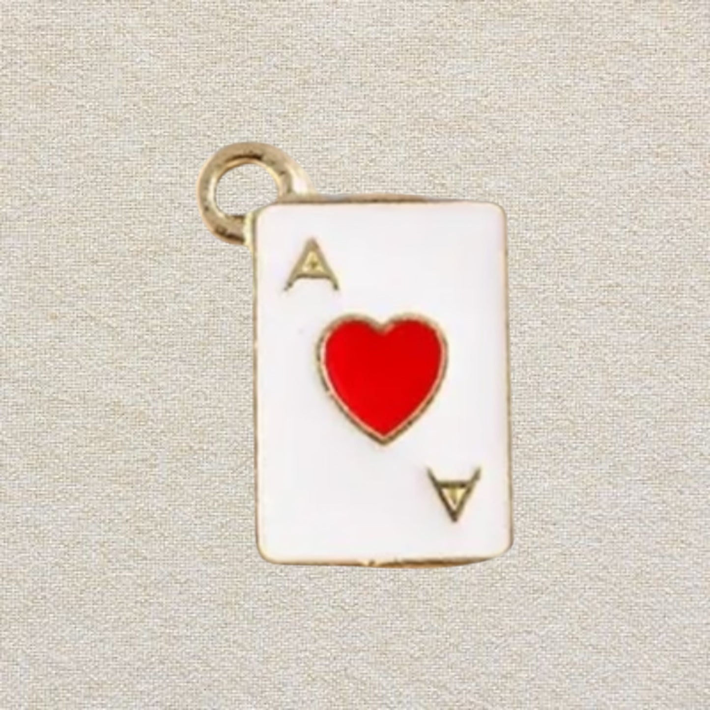 red playing card charm