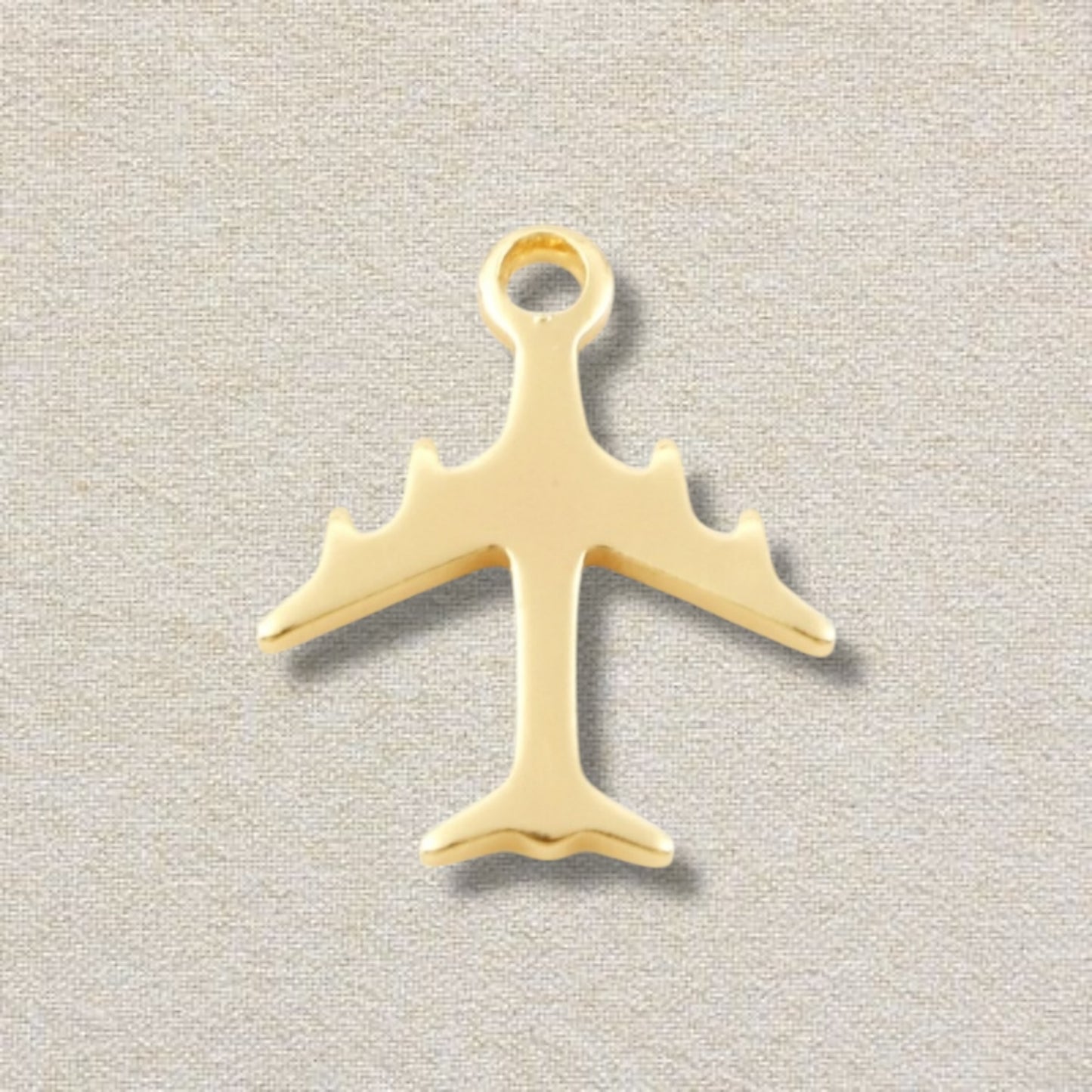 gold airplane charm