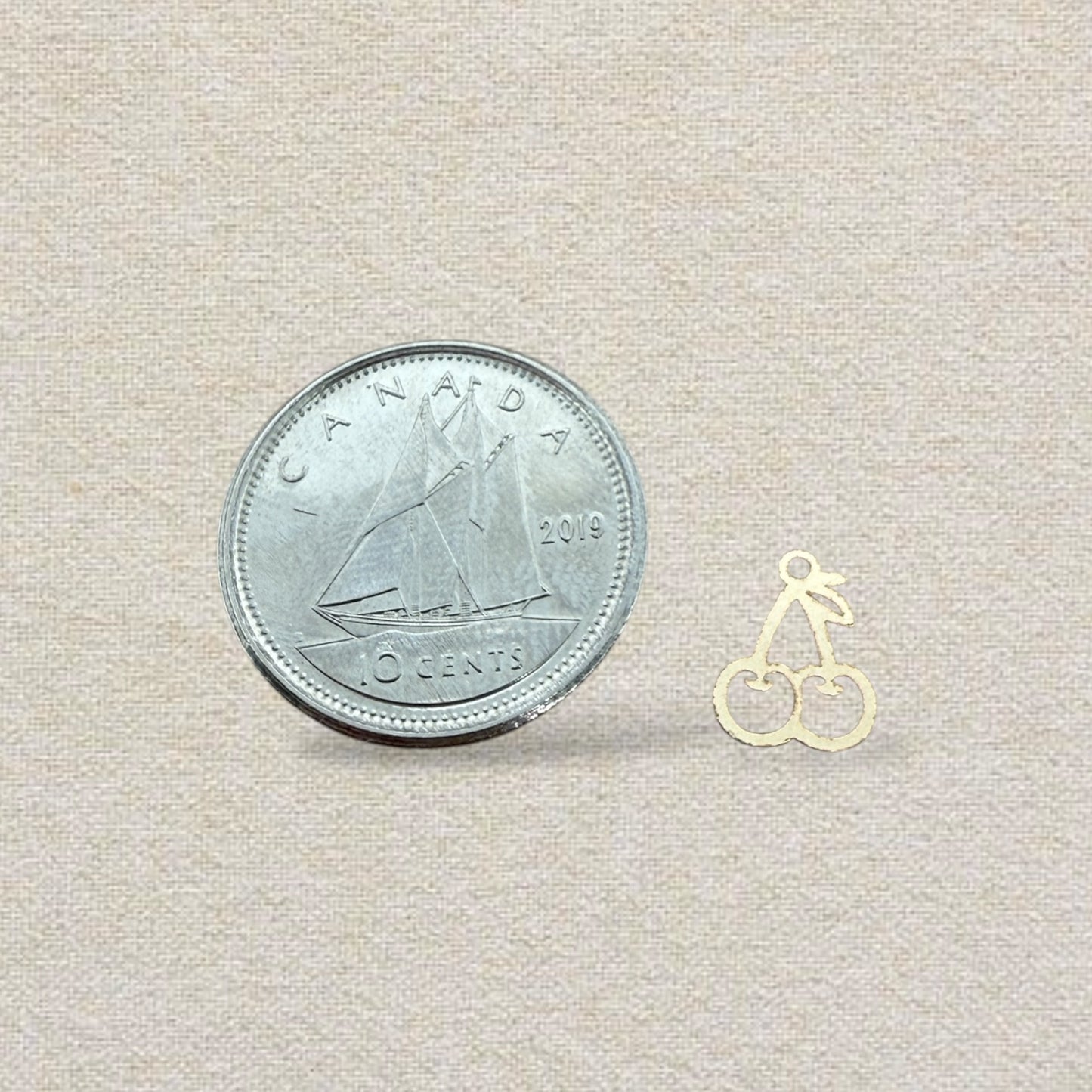 *14k gold filled* cherry charm