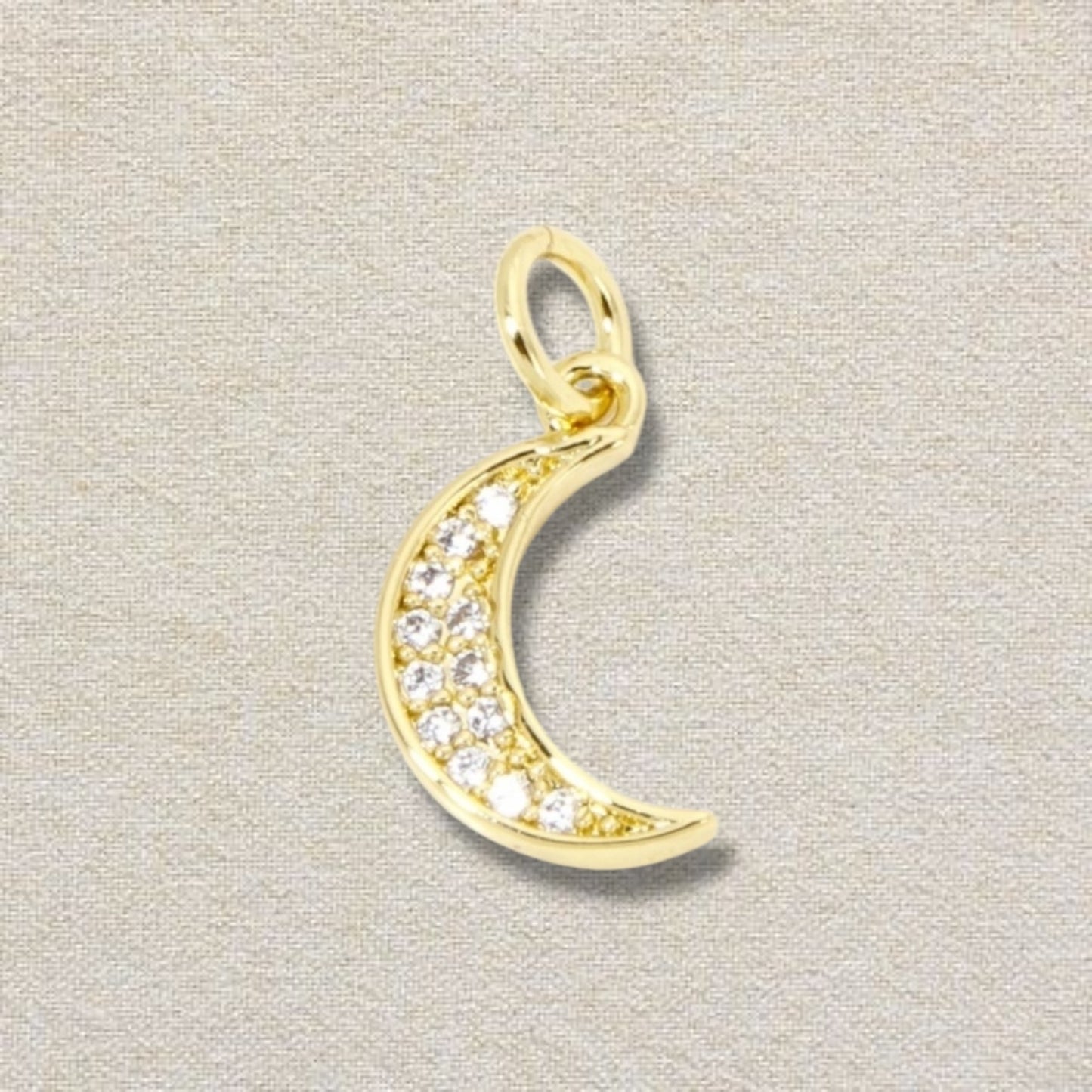 moon rhinestone charm