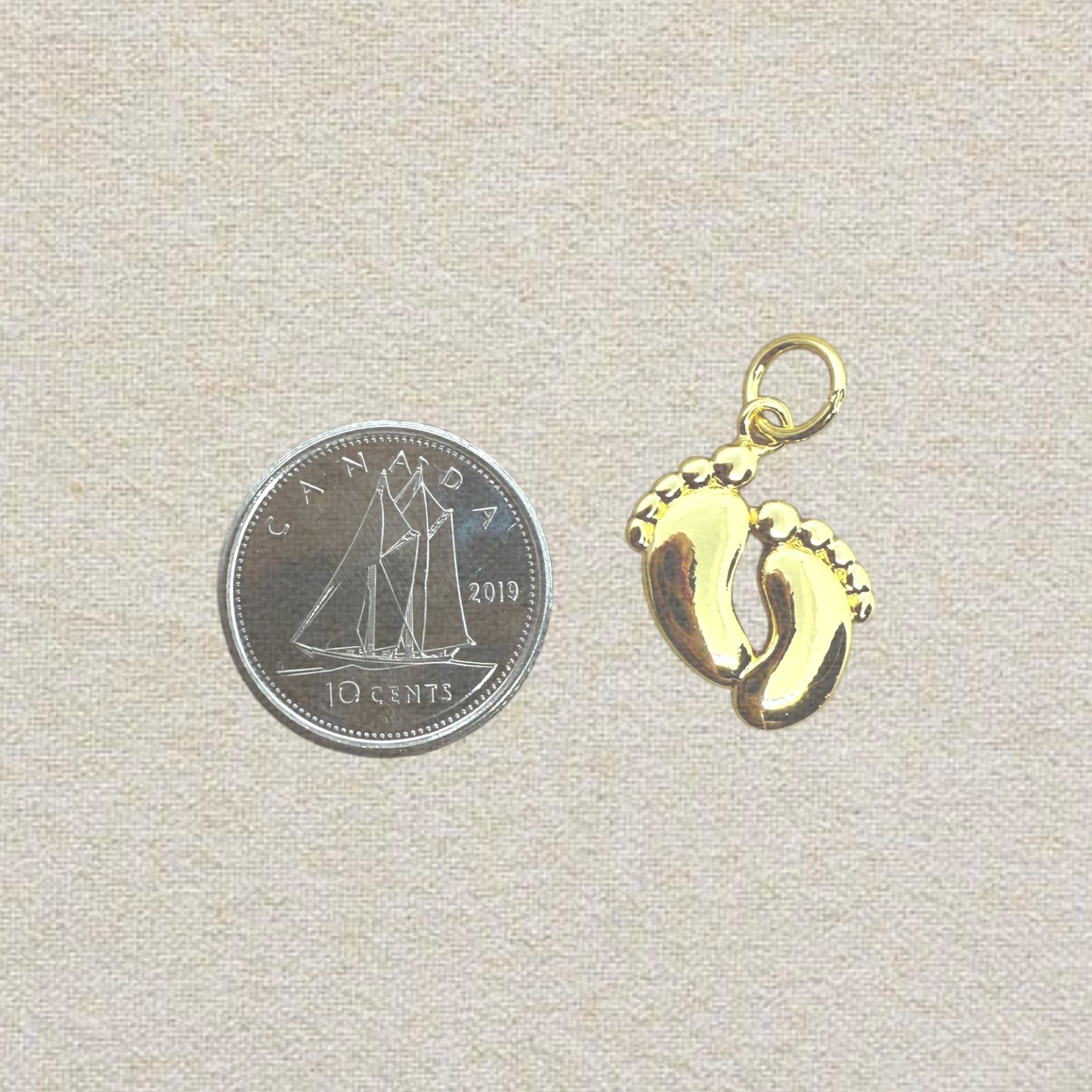 gold newborn charm