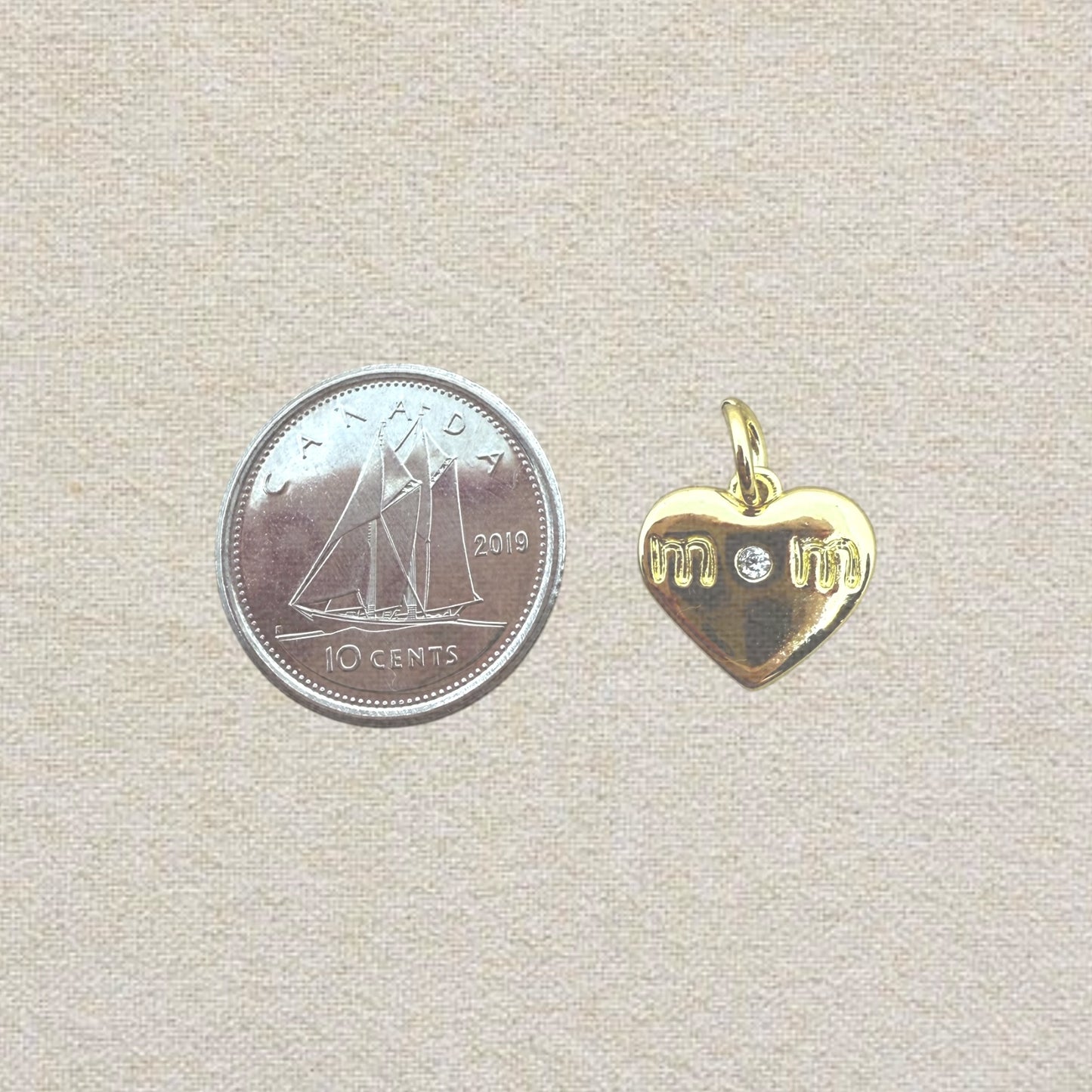 gold mom charm