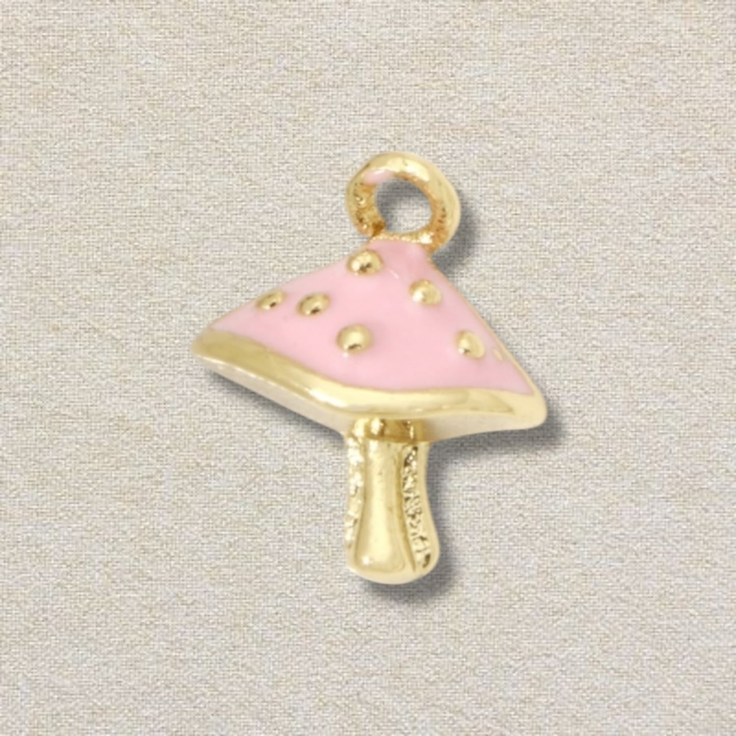 pink mushroom charm