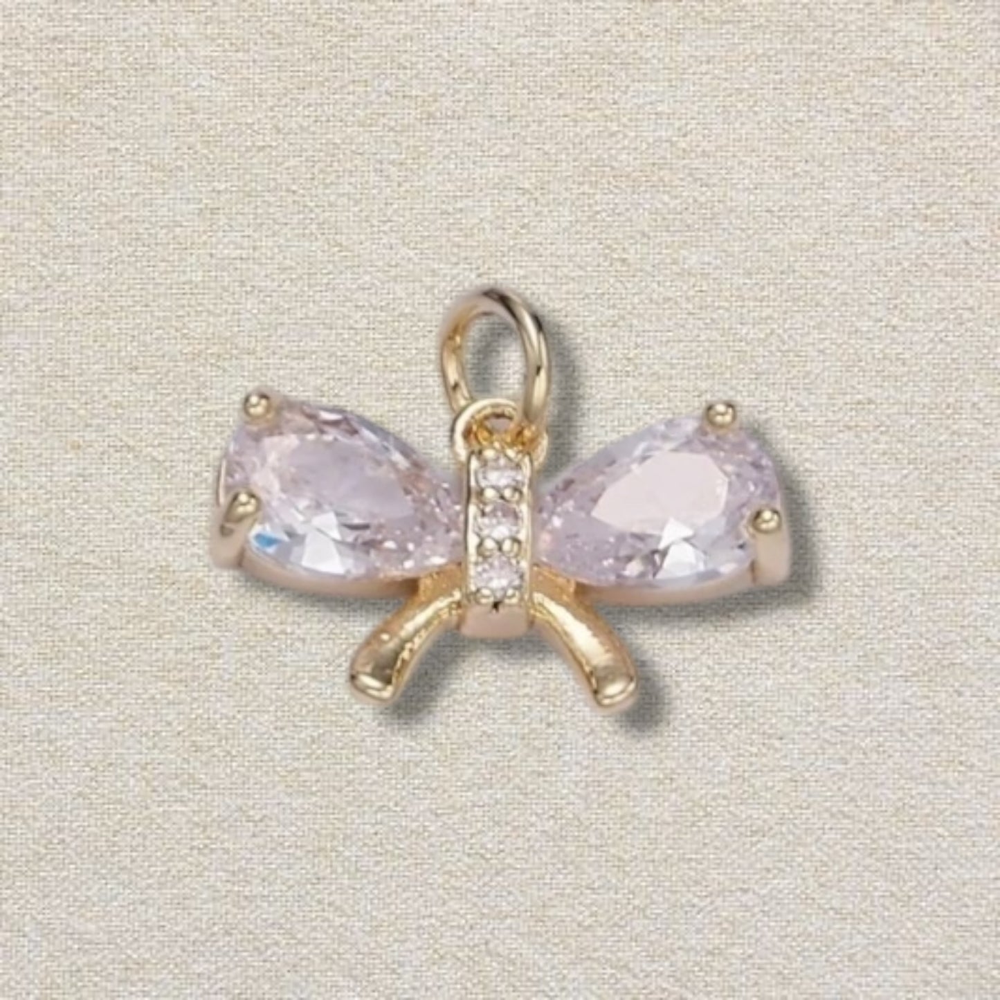 crystal bow charm