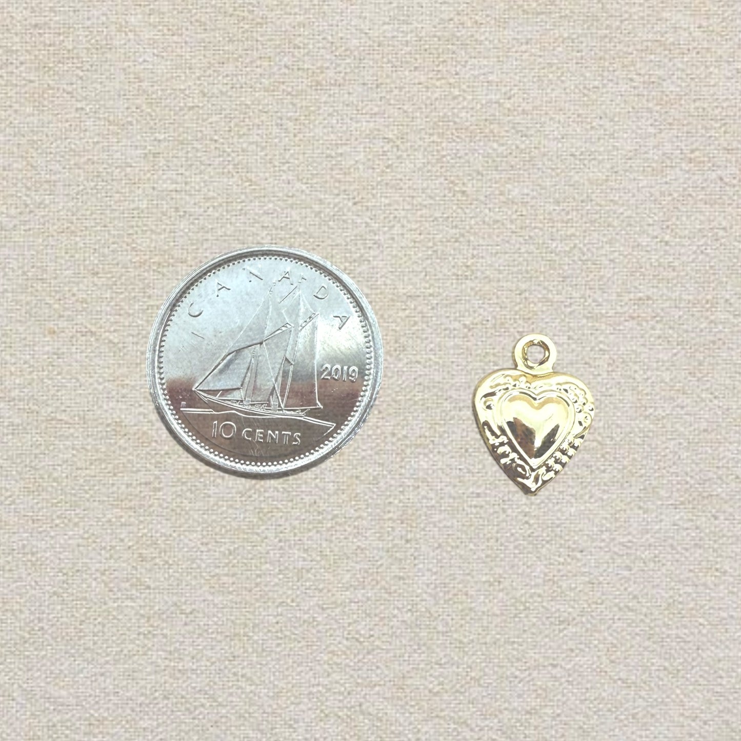 gold heart locket charm