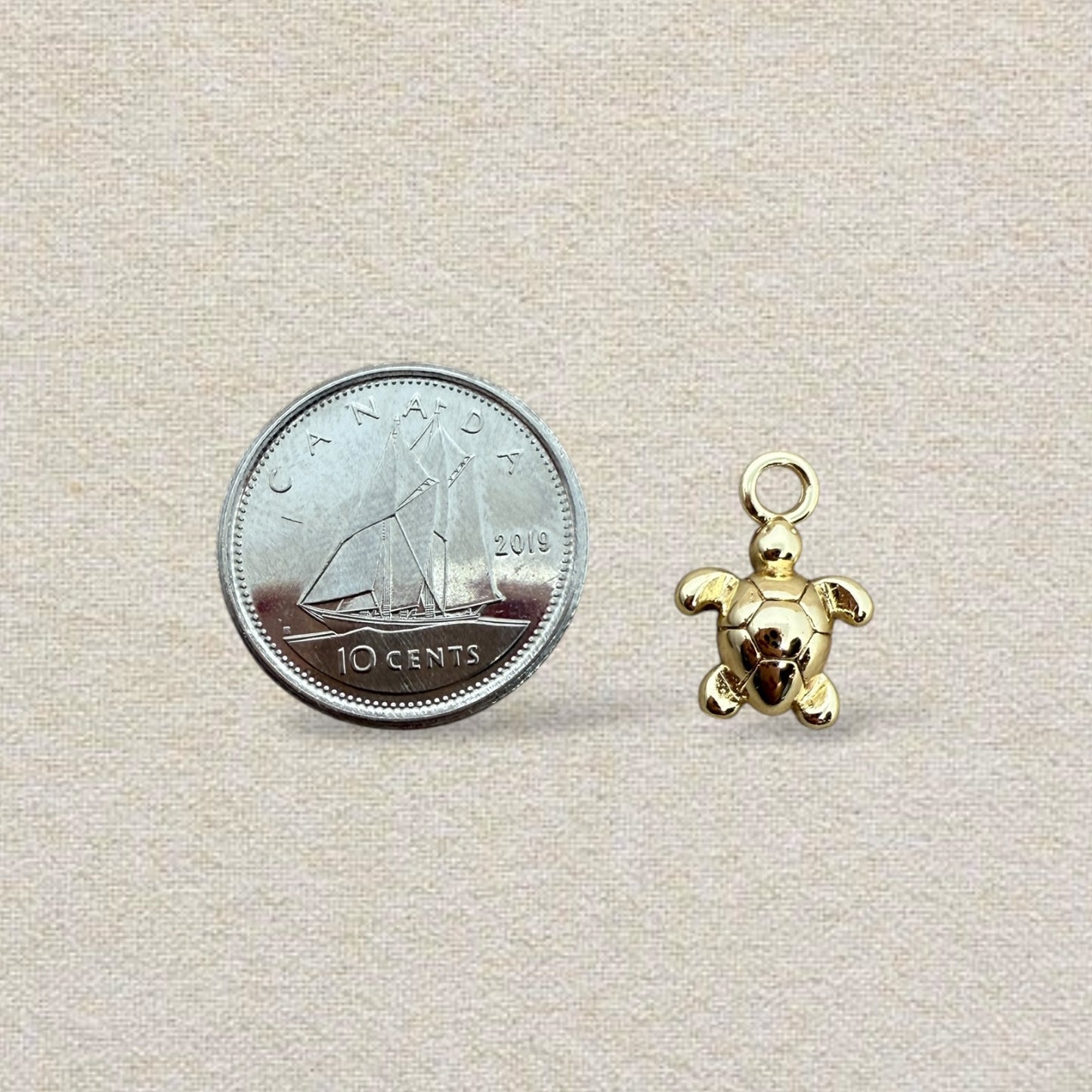 gold turtle charm