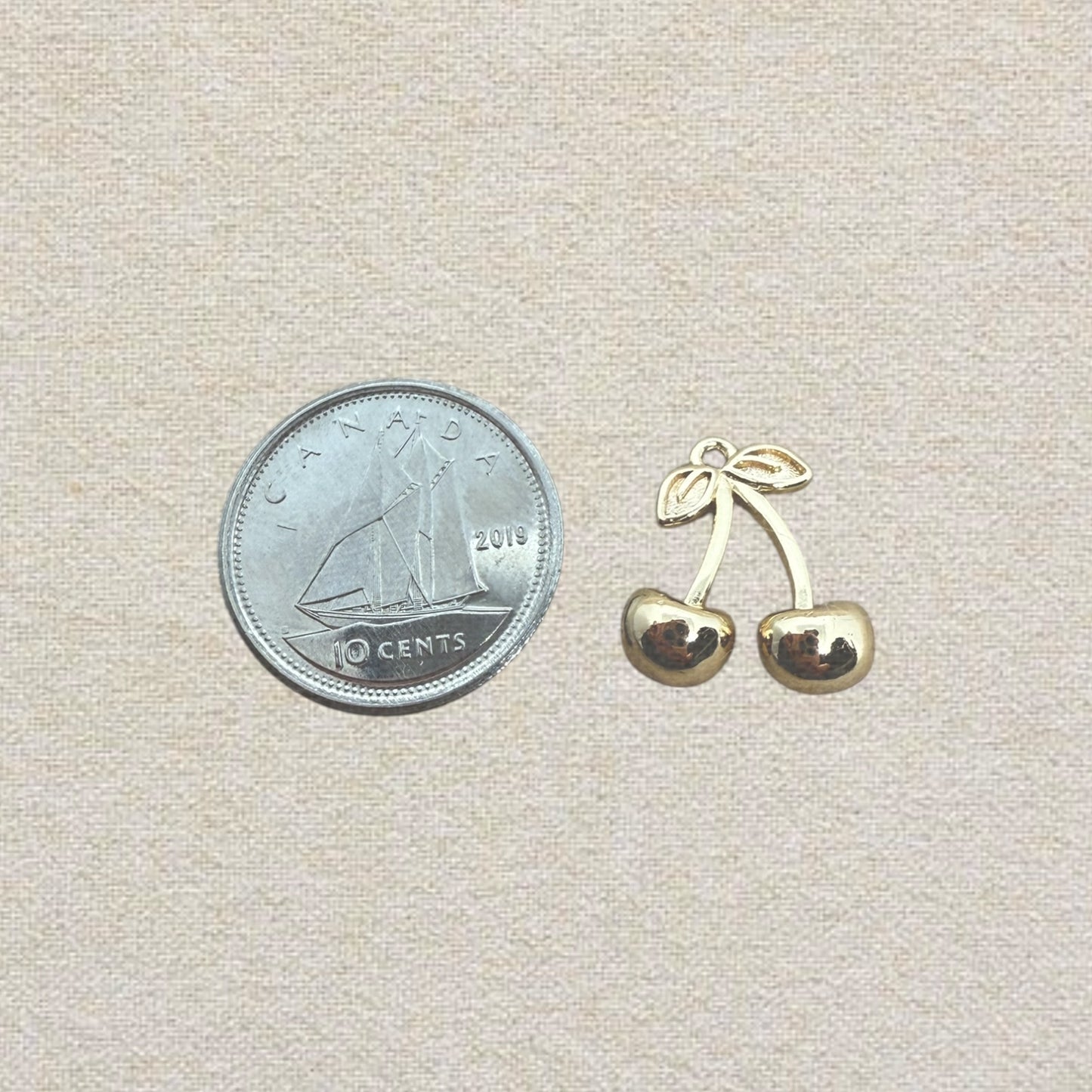 gold cherry charm