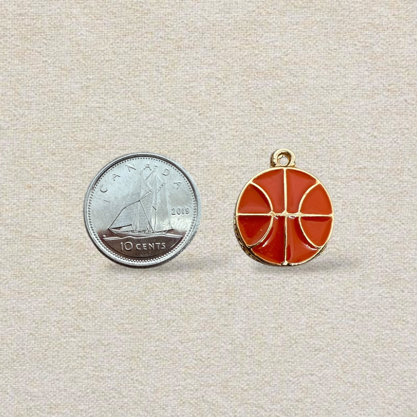 orange basketball charm