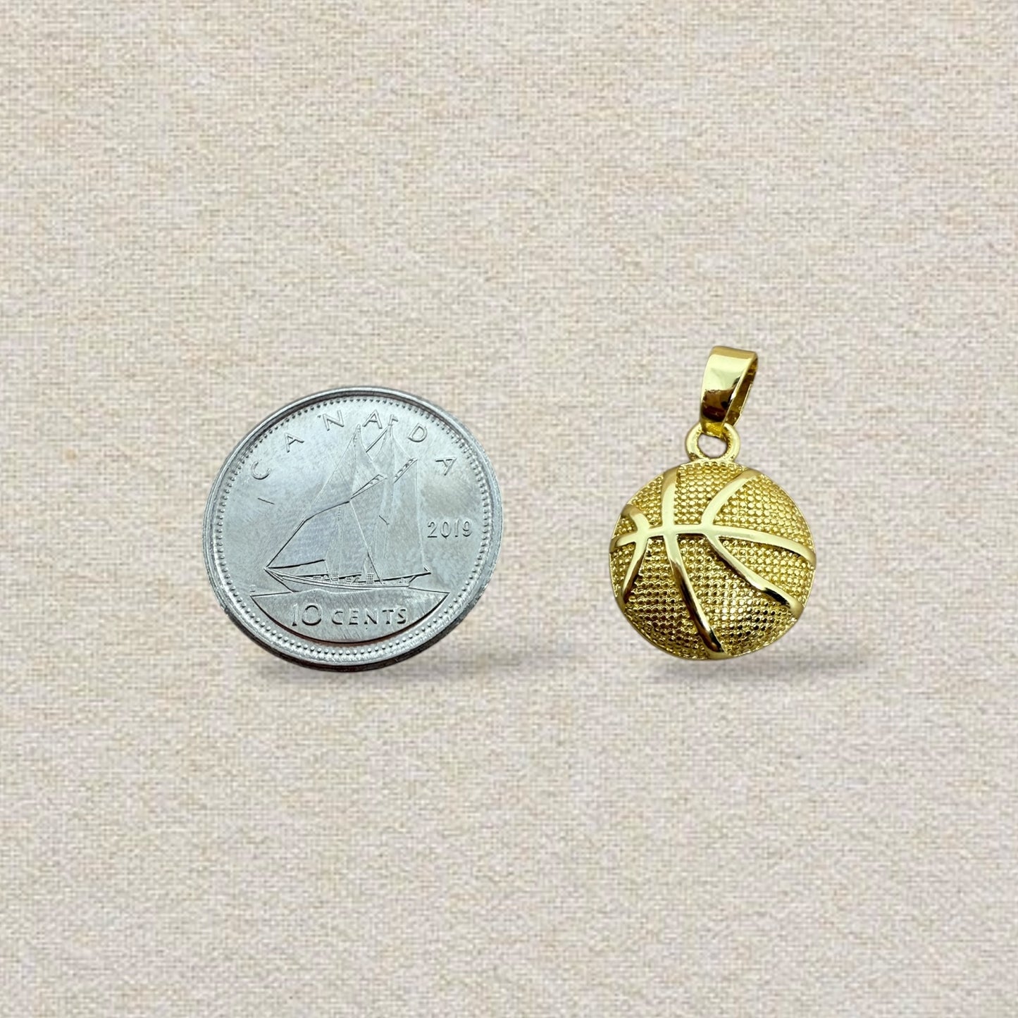 gold basketball charm