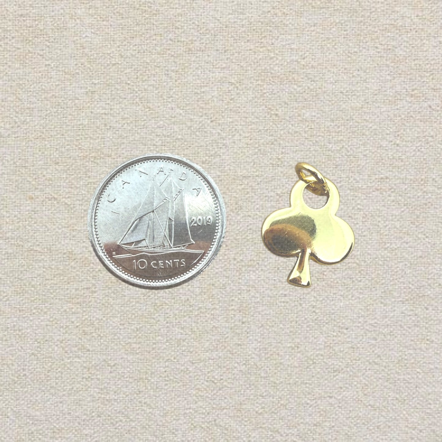 gold spade charm
