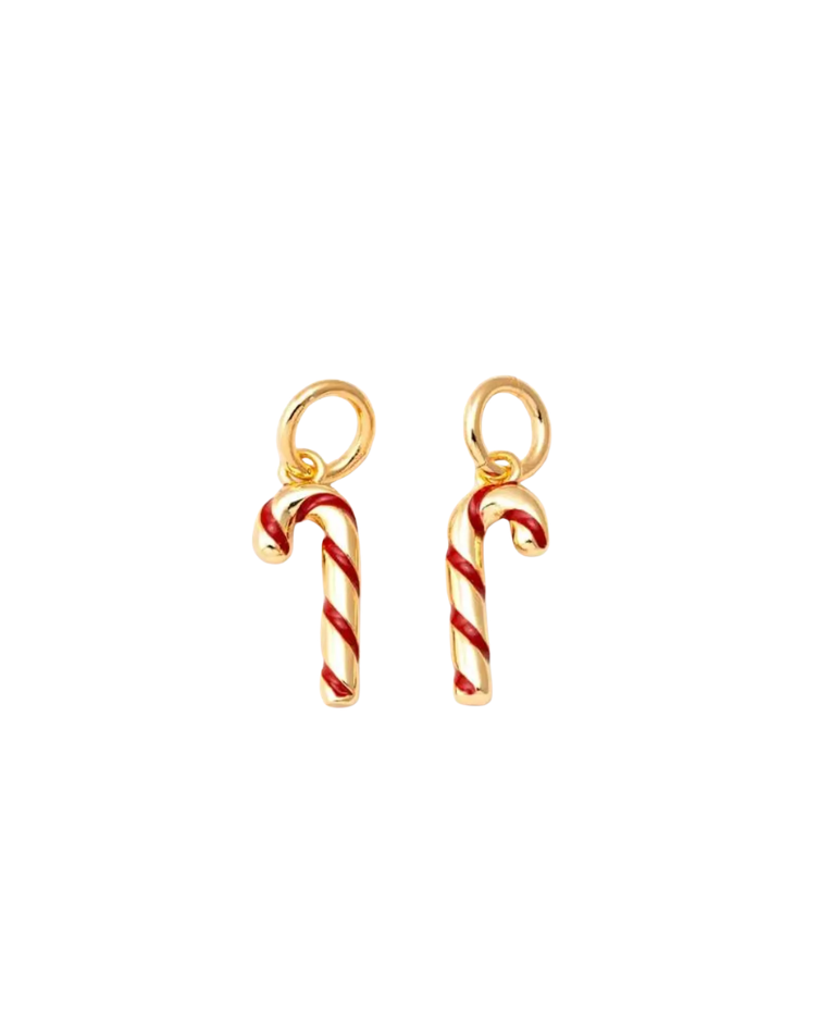 Candy Cane Charm, red