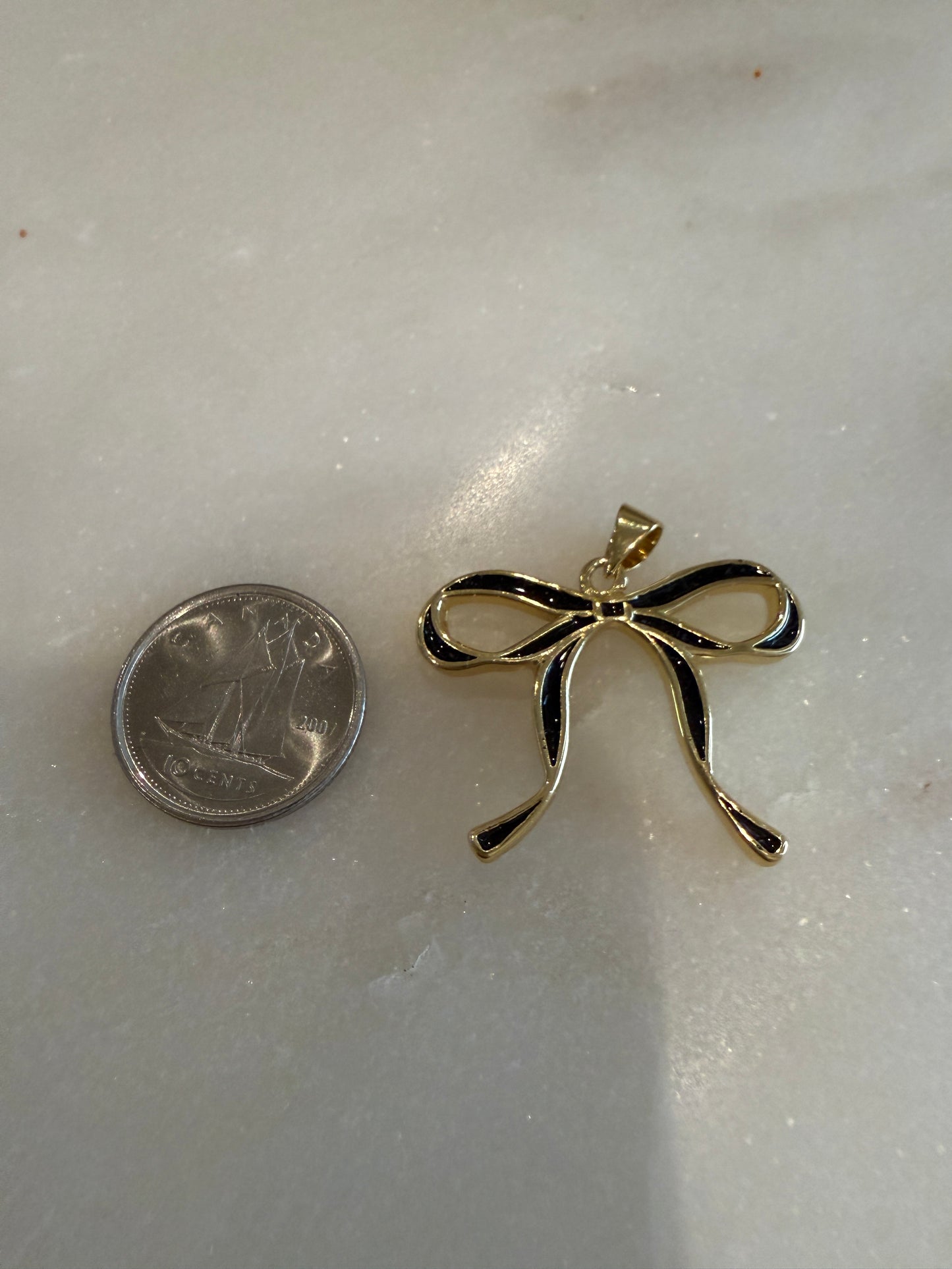 black bow charm