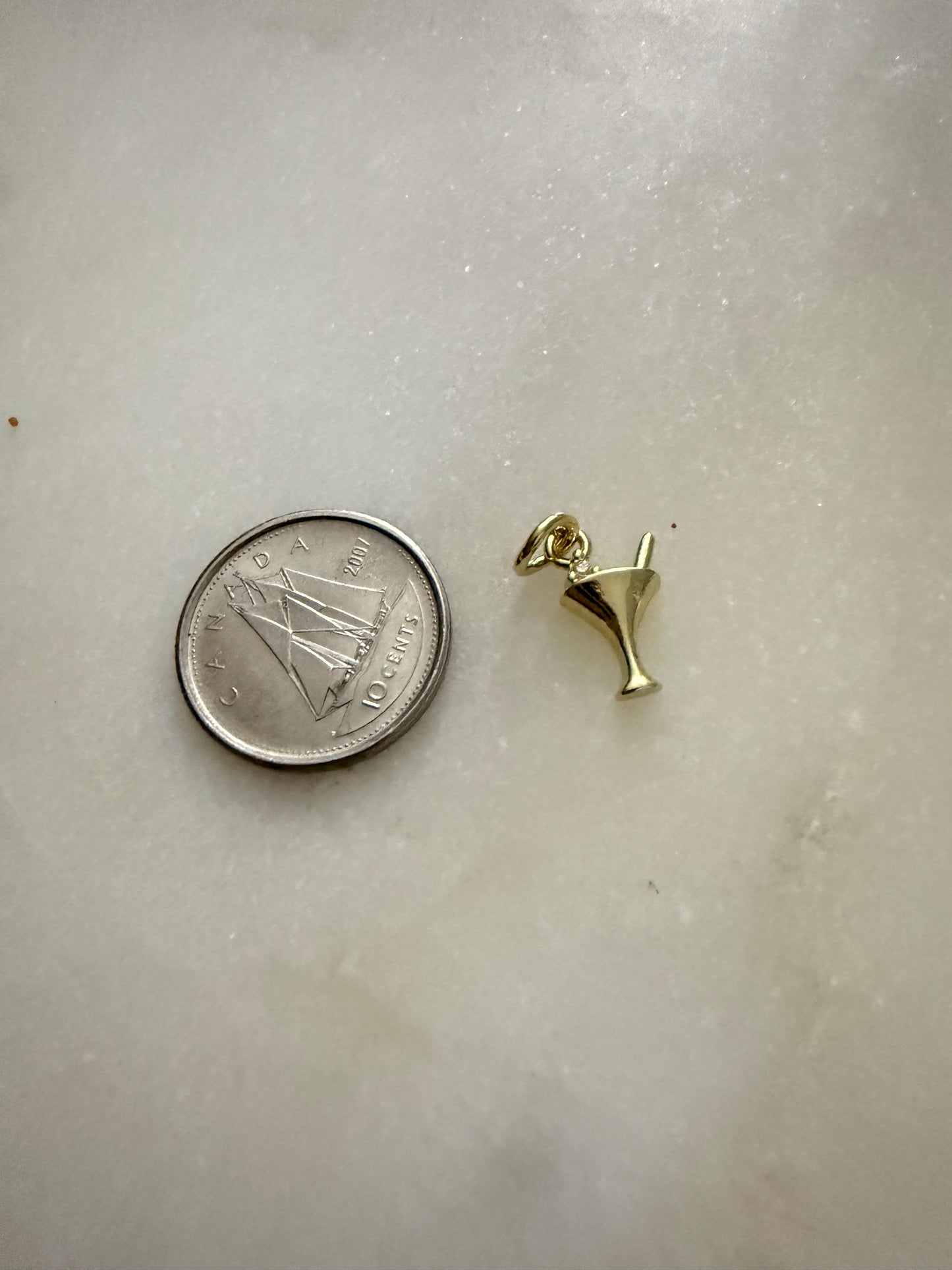 cocktail glass charm