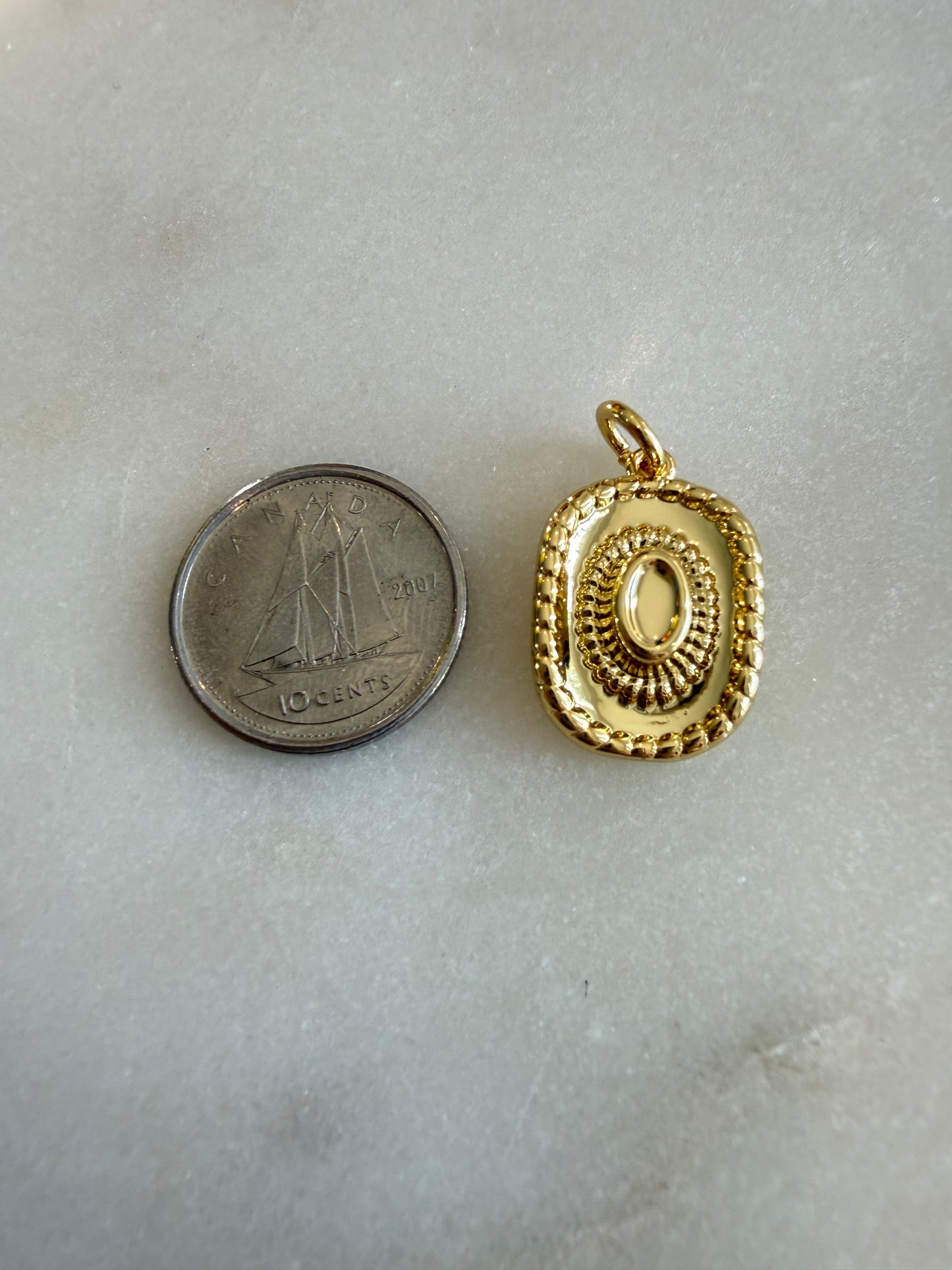 gold cowboy hat charm