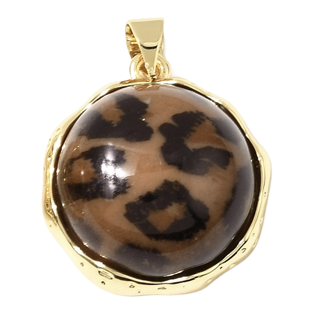 gold leopard dome charm