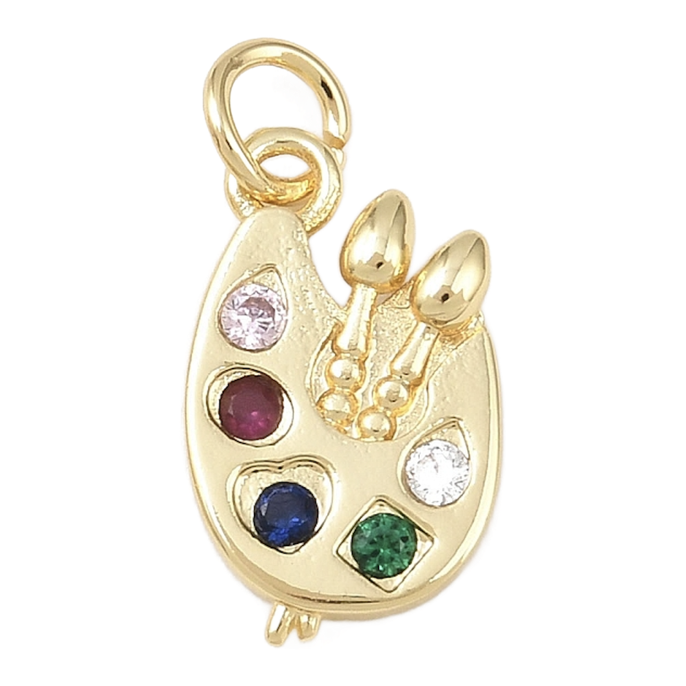 gold paint palette charm