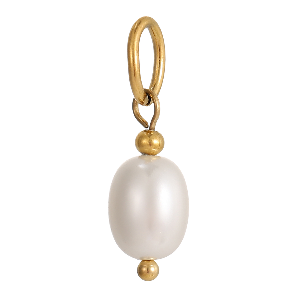 gold pearl drop charm