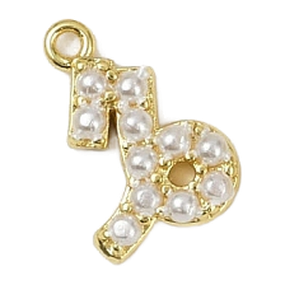 gold pearl zodiac charm (capricorn)