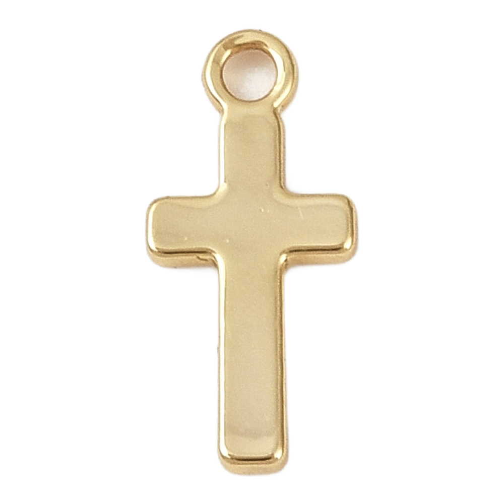gold plain cross charm