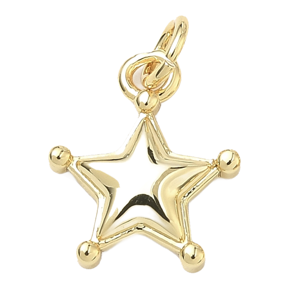 gold sheriff star charm