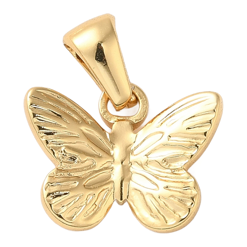 gold textured butterfly charm