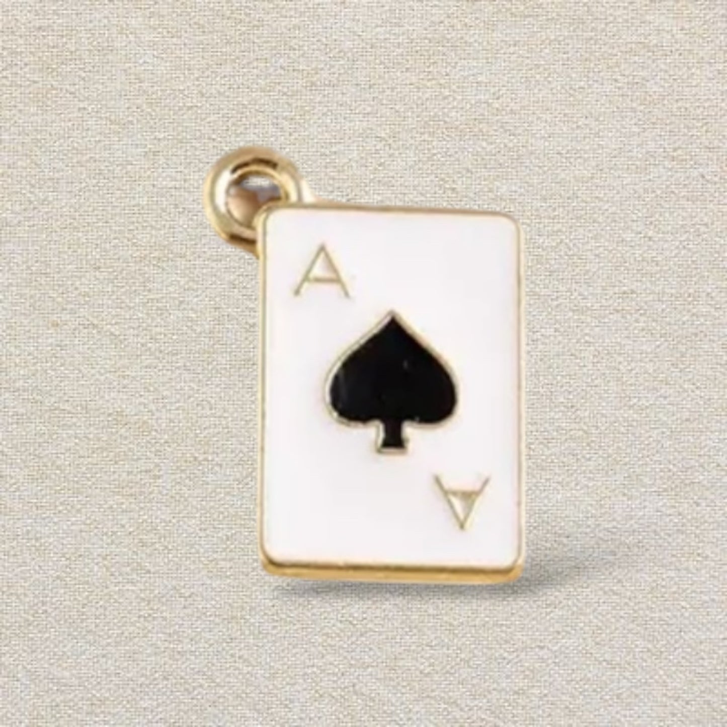 black ace card charm