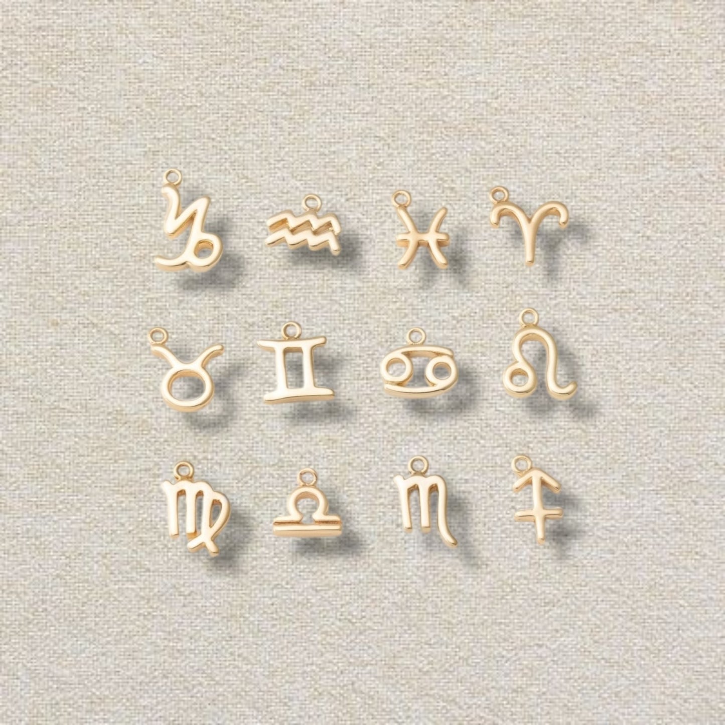 gold astrology horoscope charm