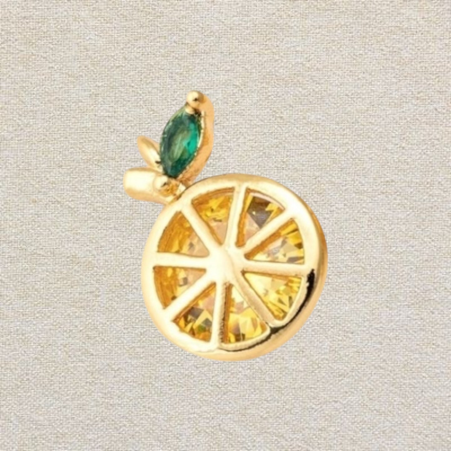 gold citrus charm