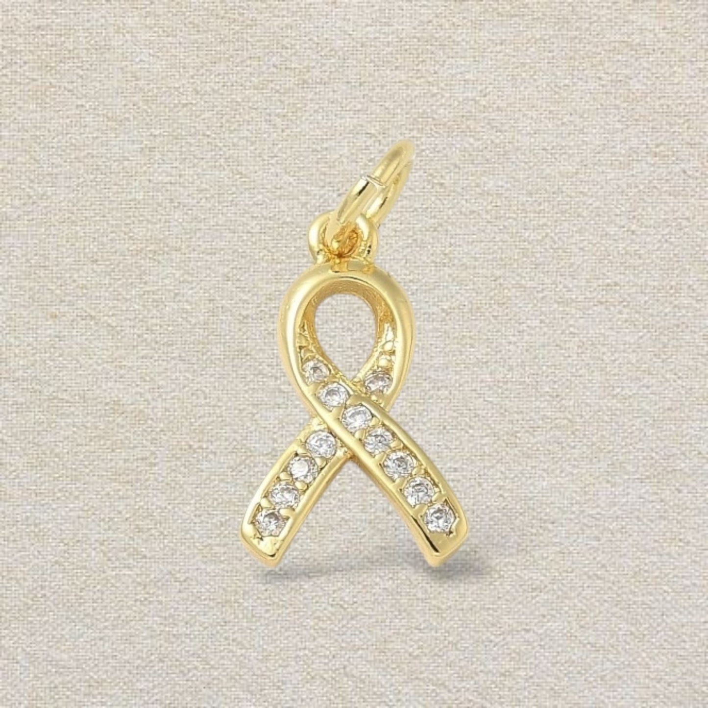 gold ribbon charm